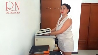 Office Milf Regina Noir Films Herself In Lingerie On Mfp Camera For Fetish Community