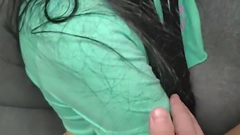 Teen Stepsister And I Have Unprotected Sex On Our Parents' Couch