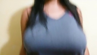 A Young Woman With Big Natural Breasts Bounces And Shakes Them While Also Showing Off Her Juicy Ass In A Solo Performance