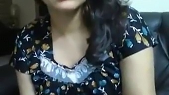 Indian Mature Woman With Large Breasts Engages In Video Call With Her Partner