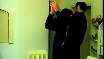 Steamy Turkish Couple'S Sensual Kissing And Tit Play