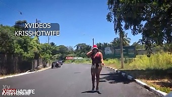 Attractive Kriss: Hotwife Noel Undressing In Salvador Traffic - Christmas Edition