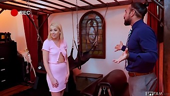 Madison Summers Espionnée En Train De Faire Une Fellation À Son Beau-Père Dans Son Donjon Sexuel