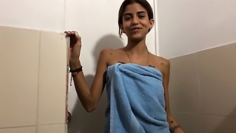 Young Latina Stepsister Surprises And Satisfies Masturbating Brother In Intimate Encounter