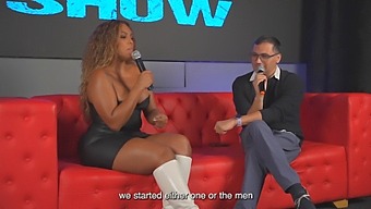 Beautiful Colombian Carla Morelli Has A Big Black Ass And She Gets Fucked In A Doggy Style By Two Men In Juan Bustos’ Show.